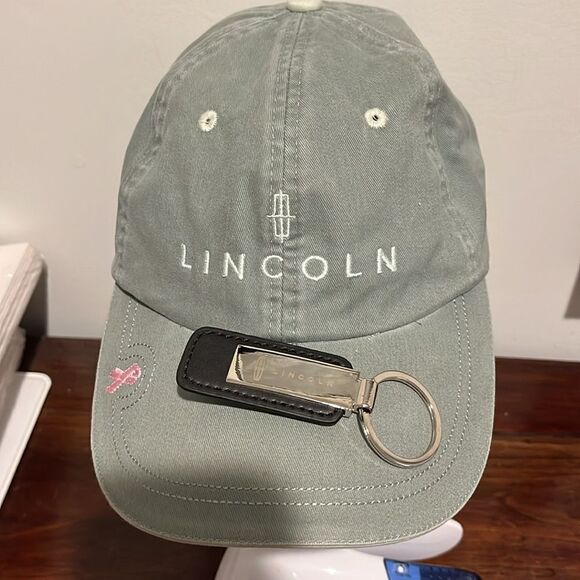 Lincoln Auto Dealer Breast Cancer Pink Ribbon women’s casual Baseball Cap hat - Picture 1 of 6